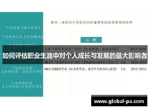 如何评估职业生涯中对个人成长与发展的最大影响者