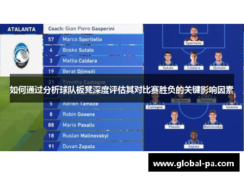 如何通过分析球队板凳深度评估其对比赛胜负的关键影响因素