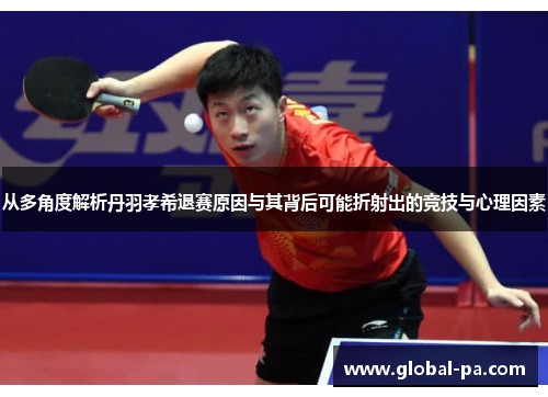 从多角度解析丹羽孝希退赛原因与其背后可能折射出的竞技与心理因素